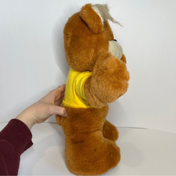 Vintage Zellers Canada Store Zeddy Teddy Bear Mascot Yellow Shirt 90s Plush Toy - Picture 6 of 16